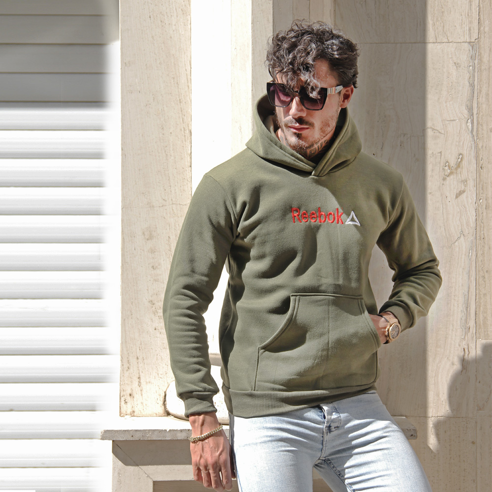 هودی مدل Reebok زیتونی